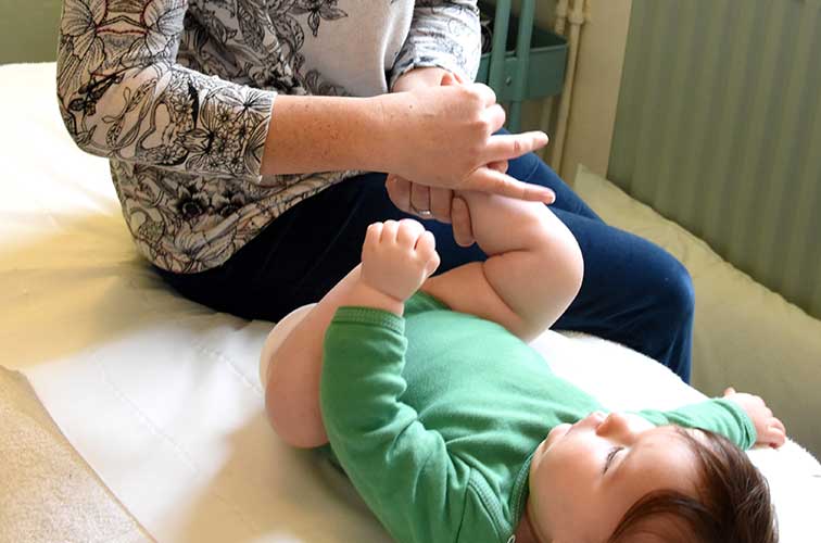 Chiropractic treatment on baby